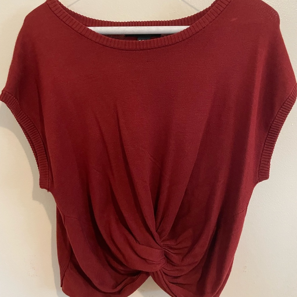 Cropped Burnt Red Top